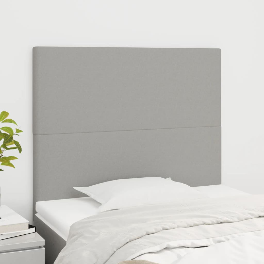 Testiera Grigio Chiaro 90x5x118/128 cm Tessuto