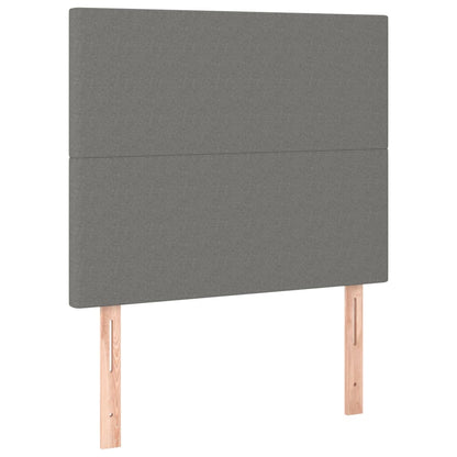 Testiera Grigio Scuro 90x5x118/128 cm Tessuto