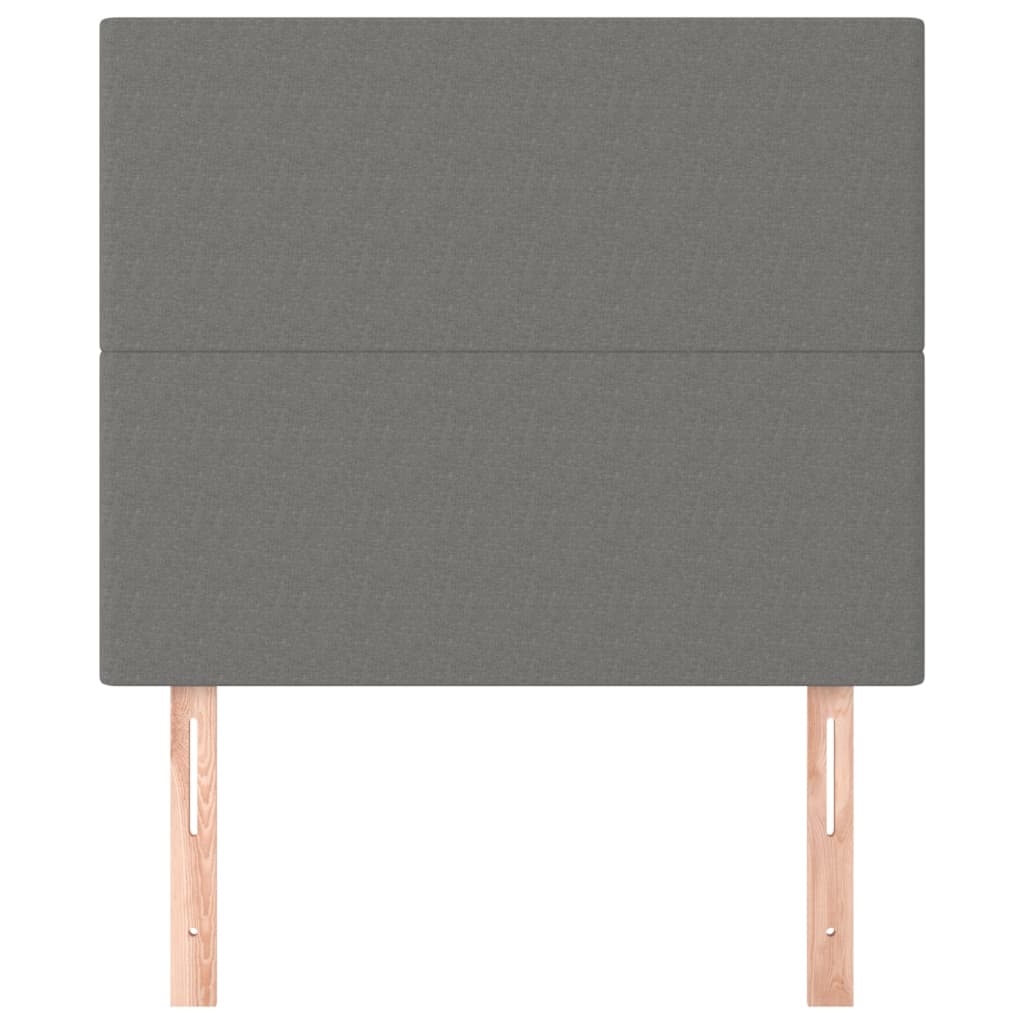 Testiera Grigio Scuro 90x5x118/128 cm Tessuto