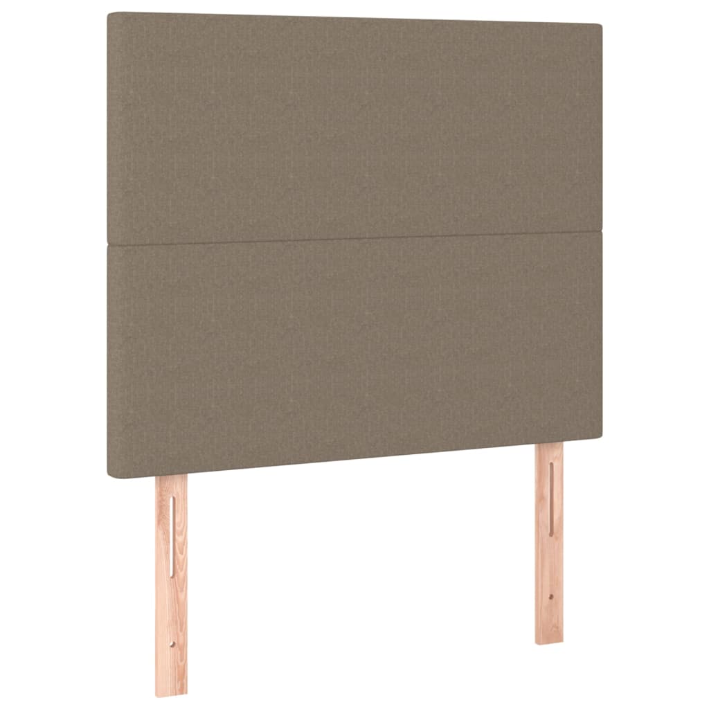 Testiera per letto tortora 90x5x118/128 cm in tessuto