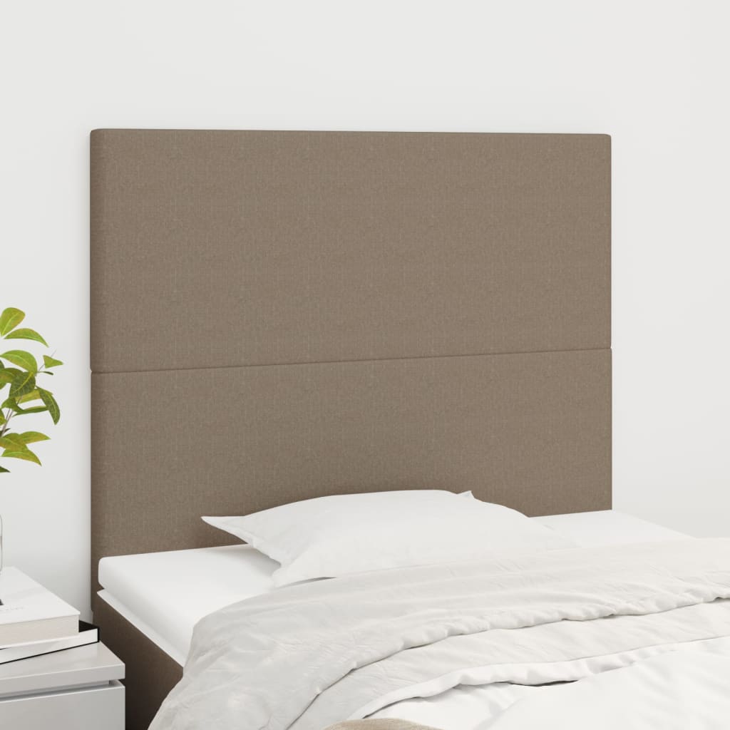 Testiera per letto tortora 90x5x118/128 cm in tessuto