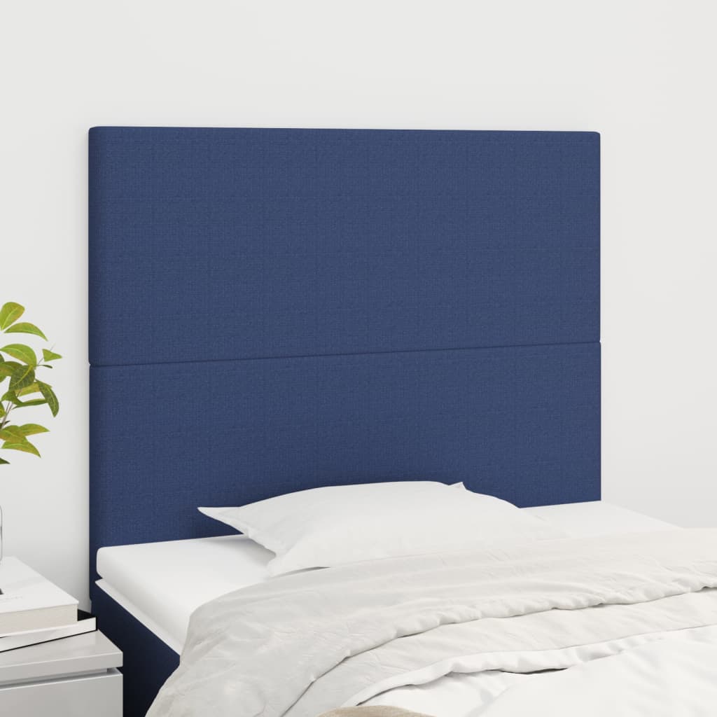 Testiera Blu 90x5x118/128 cm Tessuto