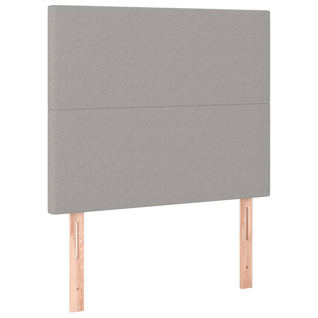 Testiera Grigio Chiaro 100x5x118/128 cm Tessuto