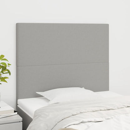 Testiera Grigio Chiaro 100x5x118/128 cm Tessuto