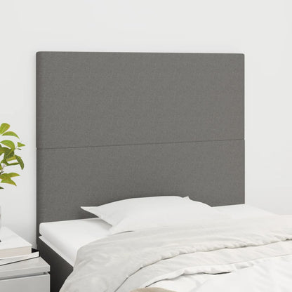 Testiera Grigio Scuro 100x5x118/128 cm Tessuto