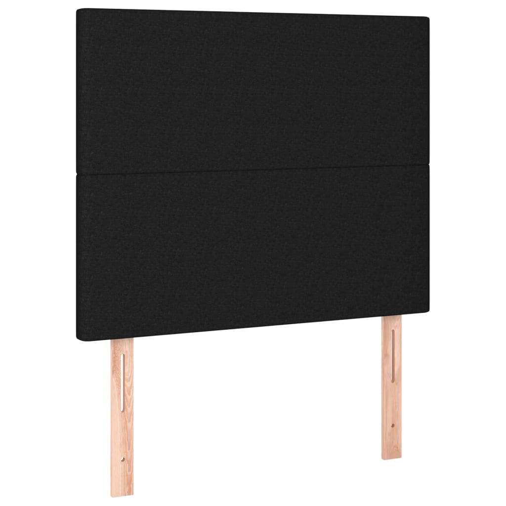Testiera Nera 100x5x118/128 cm Tessuto