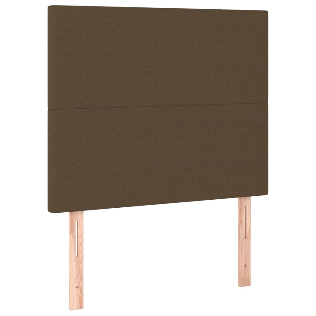 Testiera Marrone Scuro 100x5x118/128 cm Tessuto