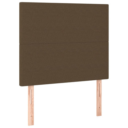 Testiera Marrone Scuro 100x5x118/128 cm Tessuto