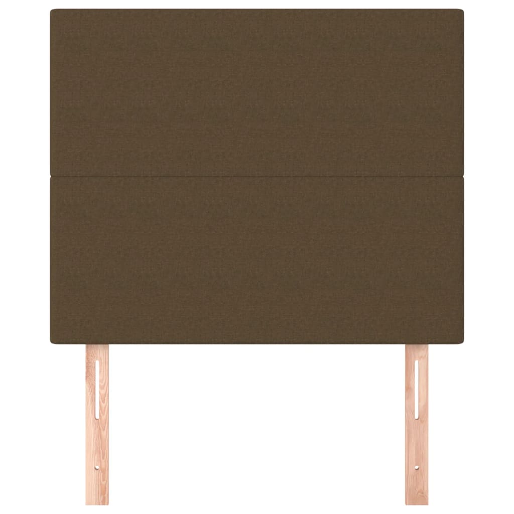 Testiera Marrone Scuro 100x5x118/128 cm Tessuto