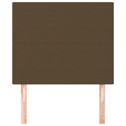 Testiera Marrone Scuro 100x5x118/128 cm Tessuto