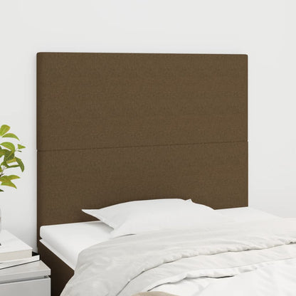Testiera Marrone Scuro 100x5x118/128 cm Tessuto
