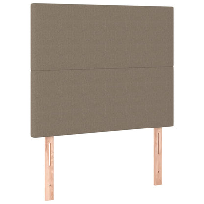Testiera per letto tortora 100x5x118/128 cm in tessuto