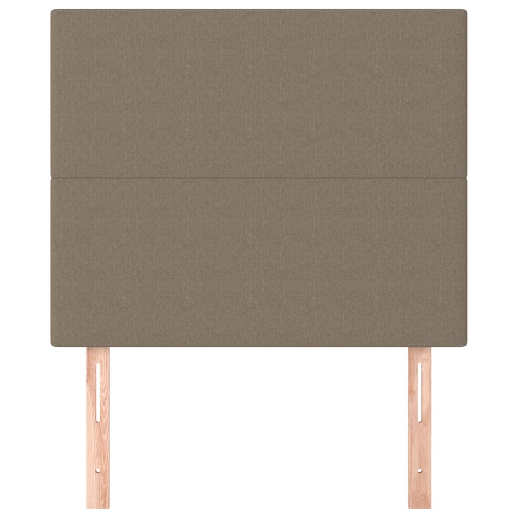 Testiera per letto tortora 100x5x118/128 cm in tessuto