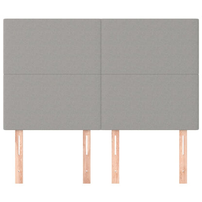 Testiere 4 pz Grigio Chiaro 72x5x78/88 cm in Tessuto