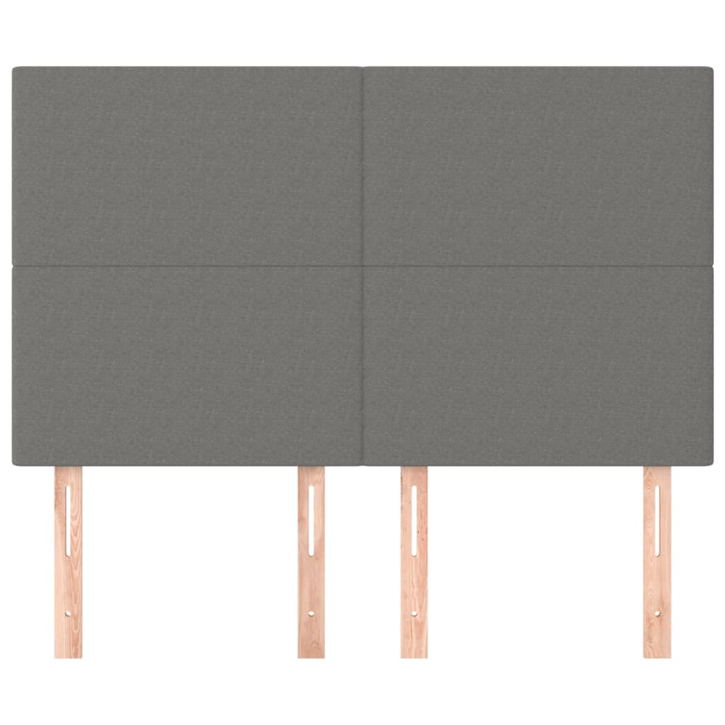 Testiere 4 pz Grigio Scuro 72x5x78/88 cm in Tessuto