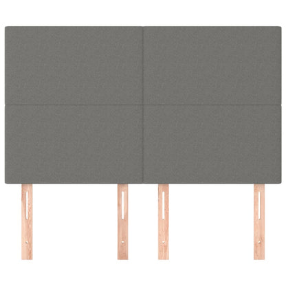 Testiere 4 pz Grigio Scuro 72x5x78/88 cm in Tessuto