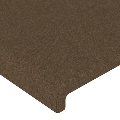 Testiera 4 pz Marrone Scuro 80x5x78/88 cm in Tessuto
