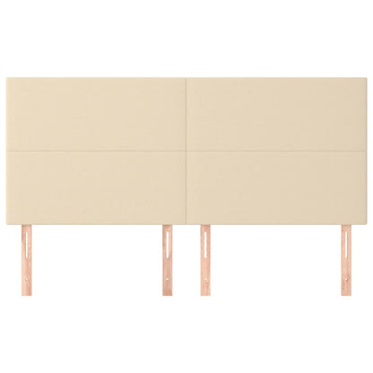 Testiera 4 pz Crema 80x5x78/88 cm in Tessuto