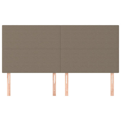 Testiera 4 pz Tortora 90x5x78/88 cm in Tessuto
