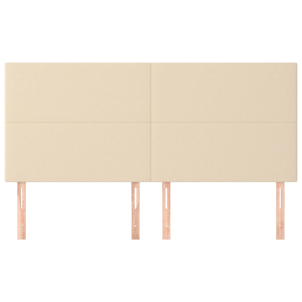 Testiera 4 pz Crema 90x5x78/88 cm in Tessuto