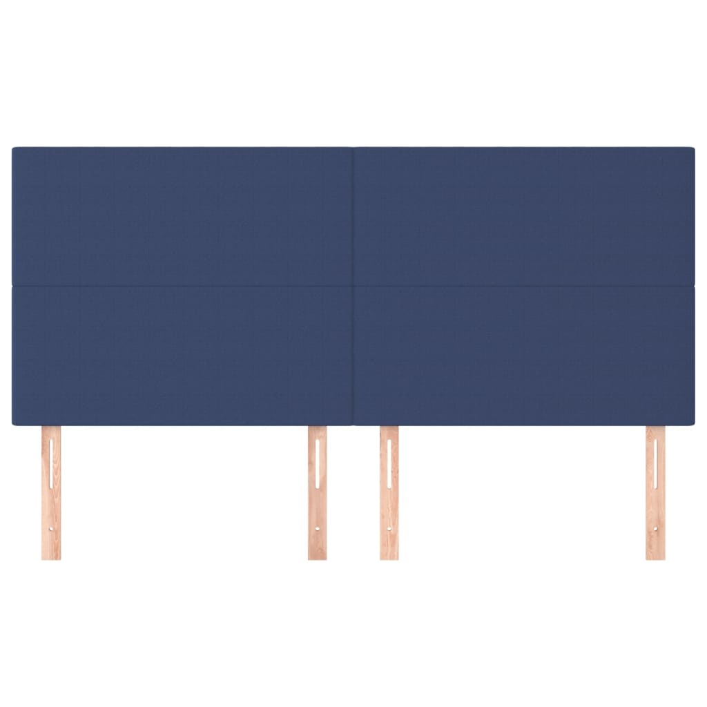 Testiera 4 pz Blu 90x5x78/88 cm in Tessuto