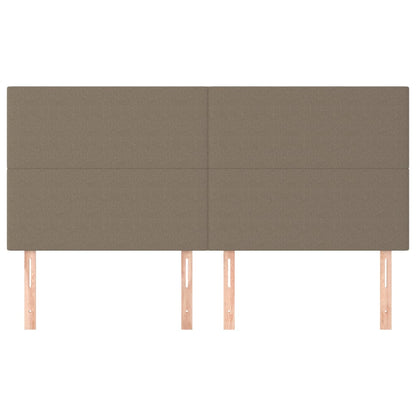 Testiera 4 pz Tortora 100x5x78/88 cm in Tessuto