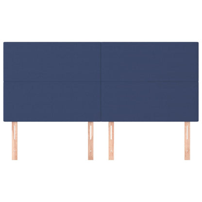 Testiera 4 pz Blu 100x5x78/88 cm in Tessuto