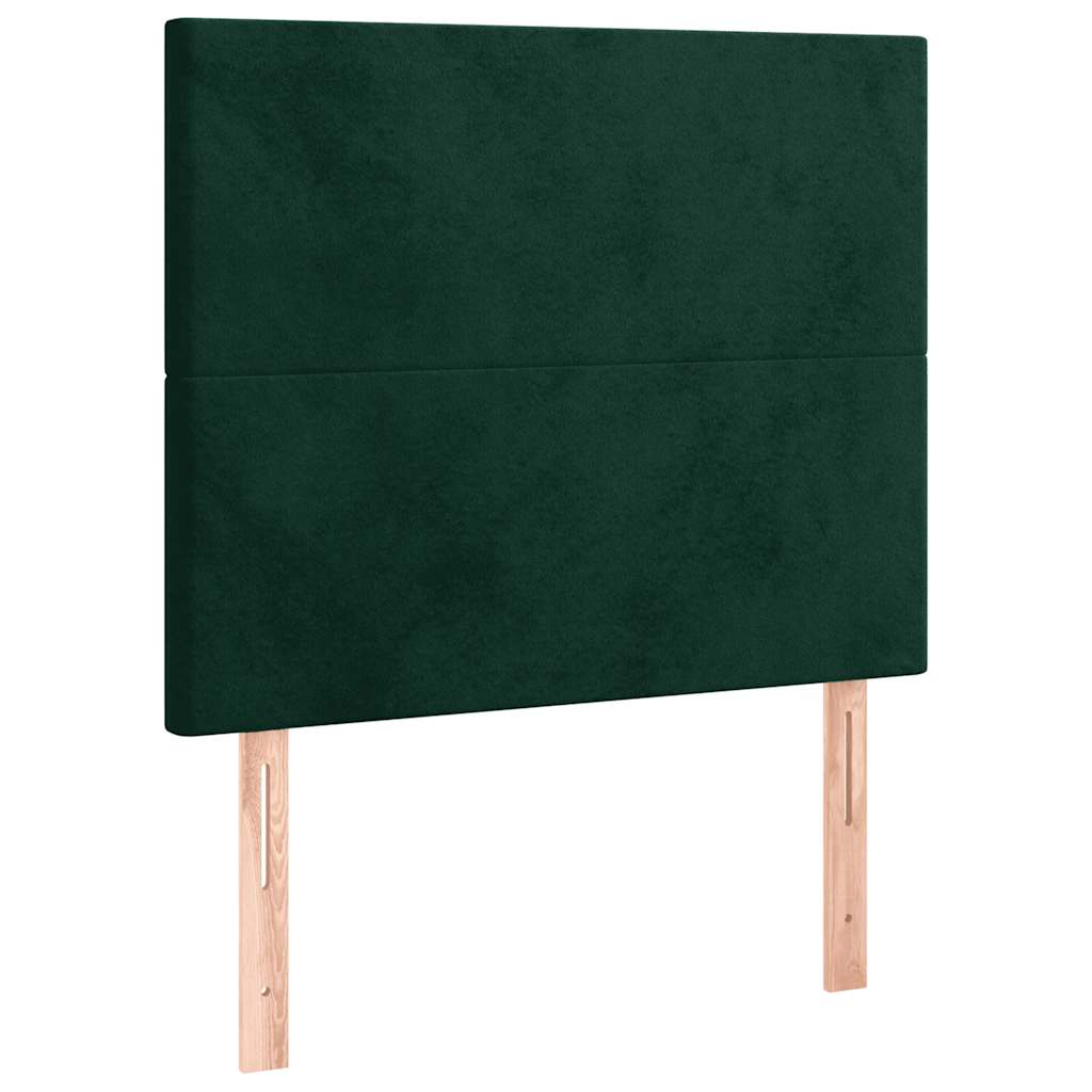 Testiera Verde Scuro 80x5x118/128 cm Velluto
