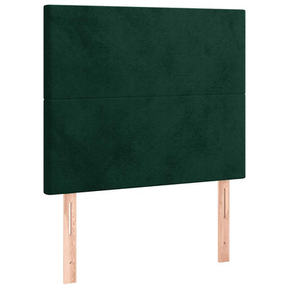 Testiera Verde Scuro 80x5x118/128 cm Velluto