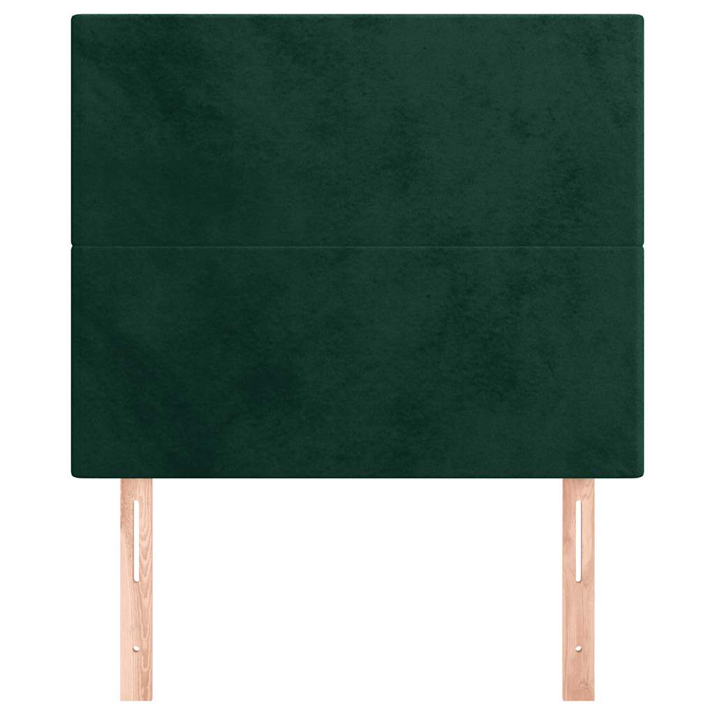 Testiera Verde Scuro 80x5x118/128 cm Velluto