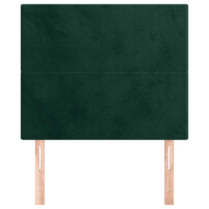 Testiera Verde Scuro 80x5x118/128 cm Velluto