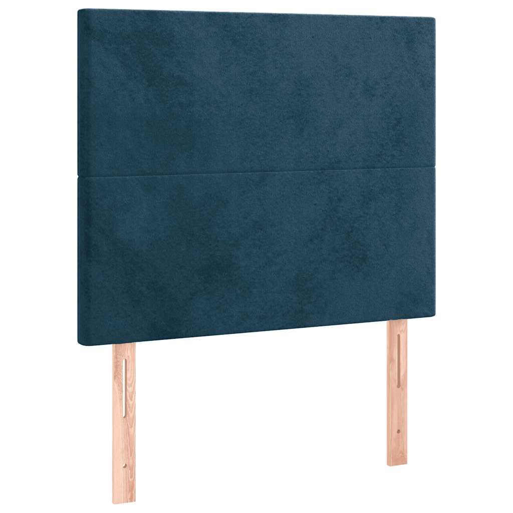 Testiera Blu Scuro 80x5x118/128 cm Velluto