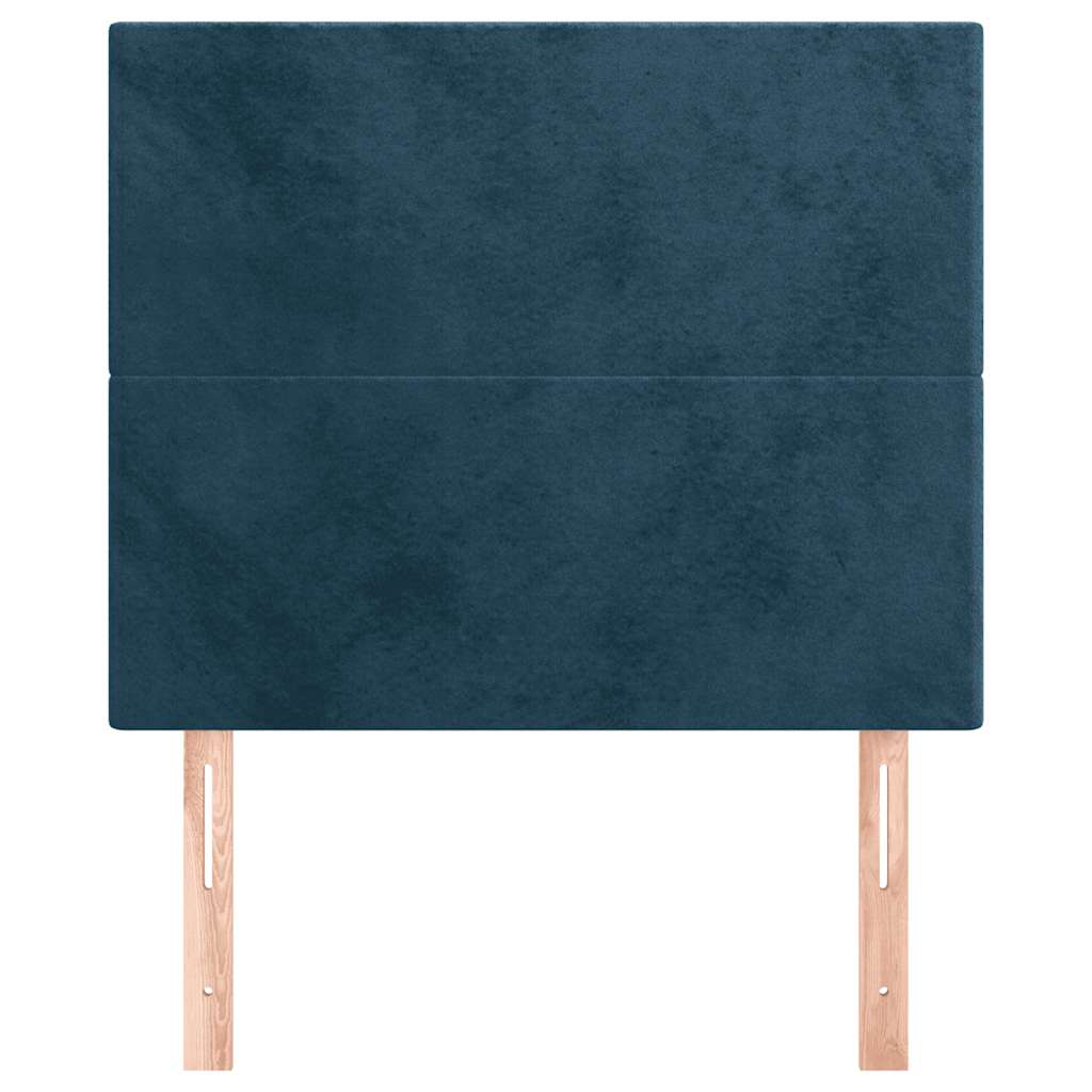 Testiera Blu Scuro 80x5x118/128 cm Velluto