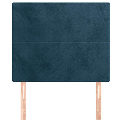 Testiera Blu Scuro 80x5x118/128 cm Velluto