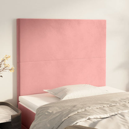 Testiera Rosa 80x5x118/128 cm Velluto