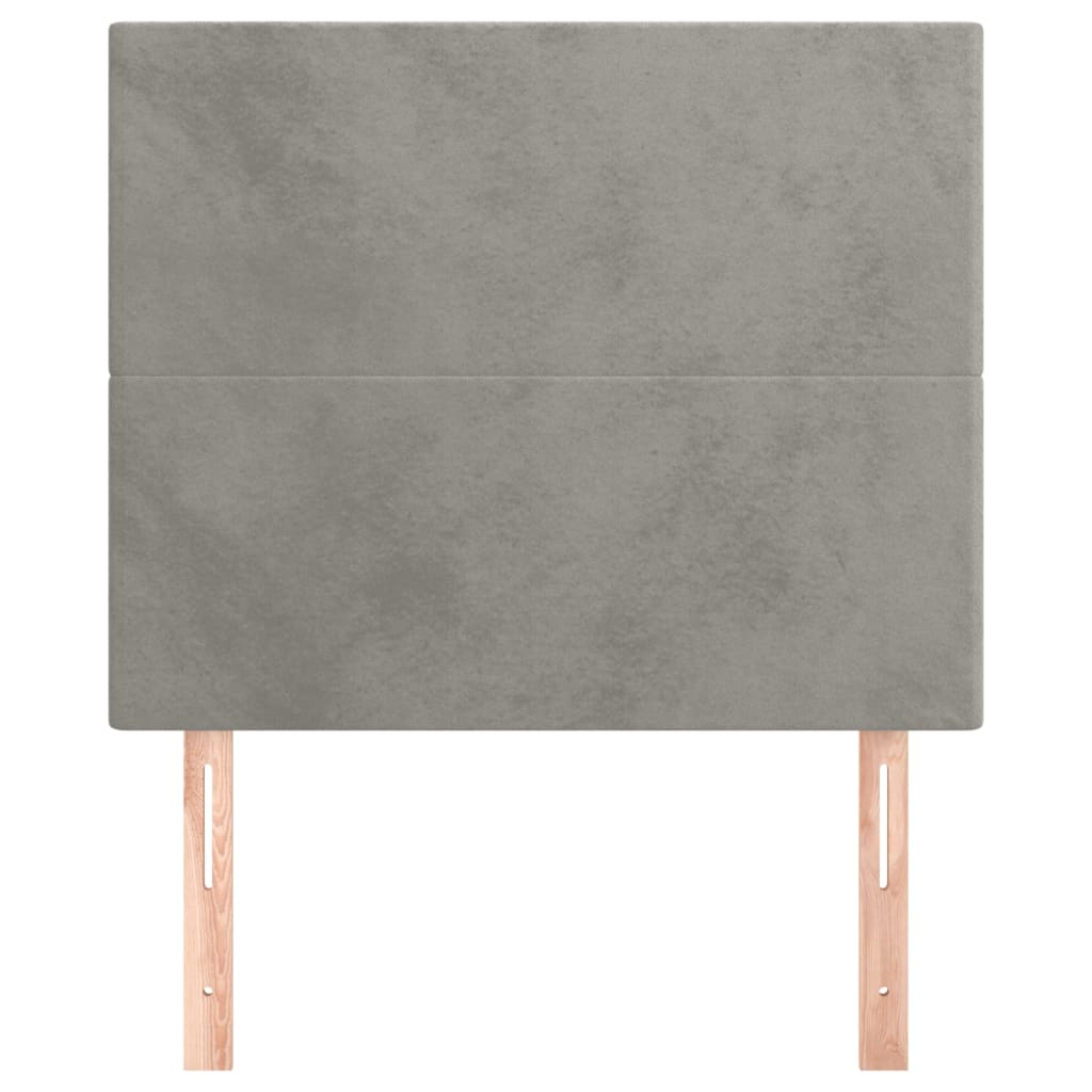 Testiera Grigio Chiaro 90x5x118/128 cm Velluto