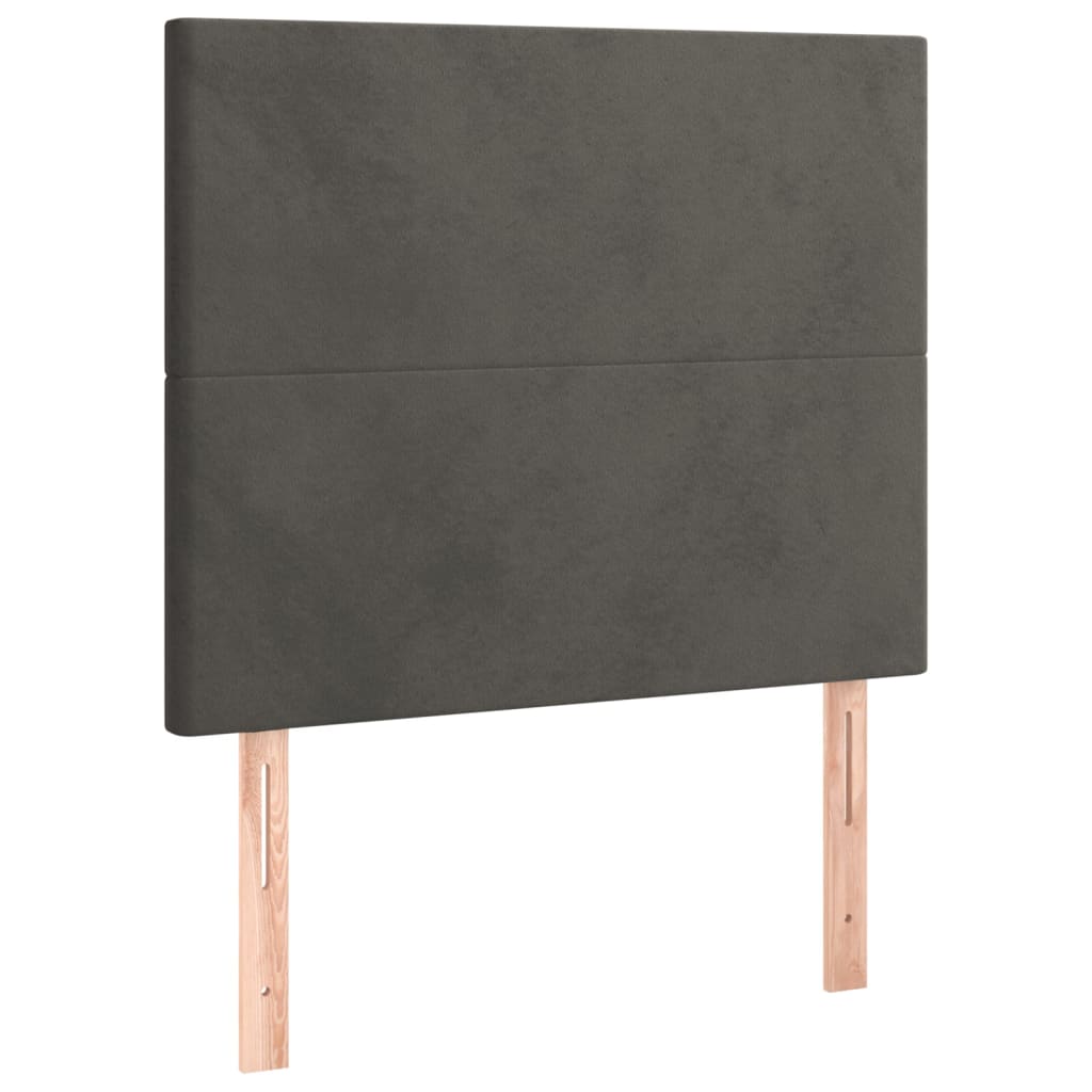 Testiera Grigio Scuro 90x5x118/128 cm Velluto