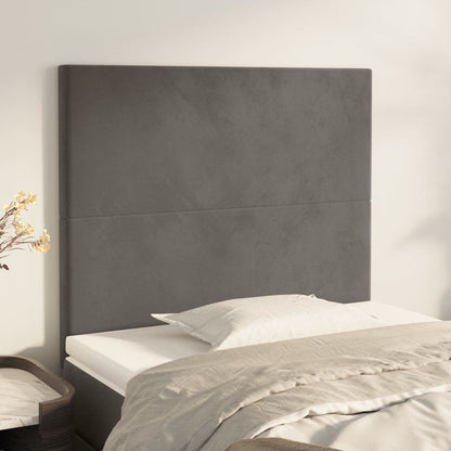 Testiera Grigio Scuro 90x5x118/128 cm Velluto