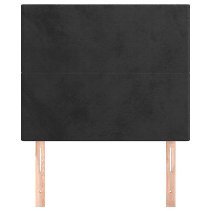 Testiera Nera 90x5x118/128 cm Velluto