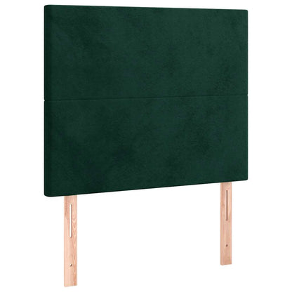 Testiera Verde Scuro 90x5x118/128 cm Velluto