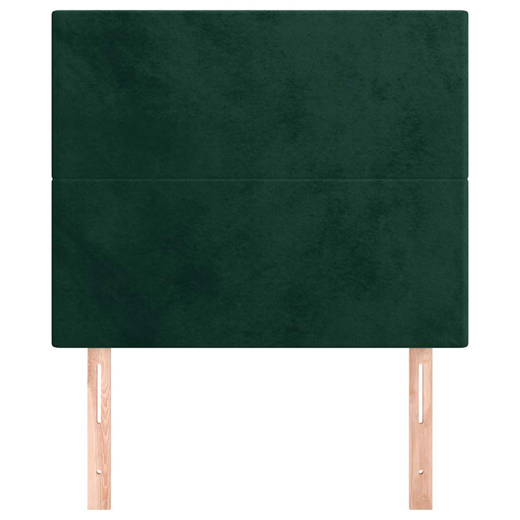 Testiera Verde Scuro 90x5x118/128 cm Velluto