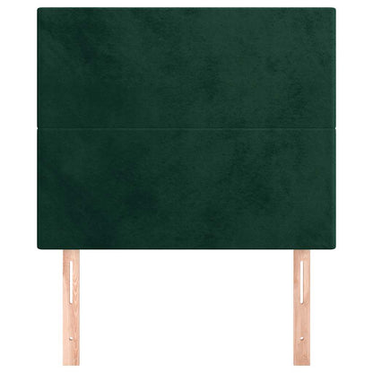 Testiera Verde Scuro 90x5x118/128 cm Velluto