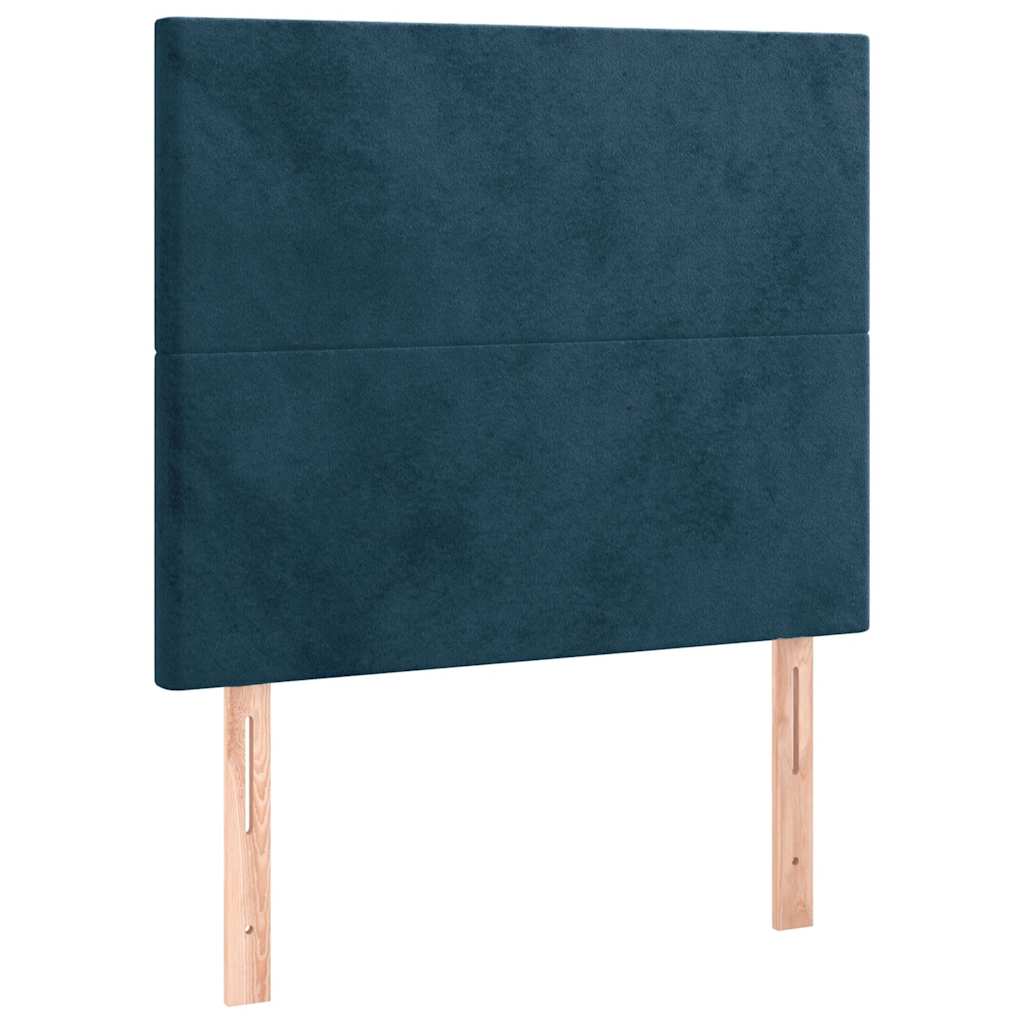 Testiera Blu Scuro 90x5x118/128 cm Velluto