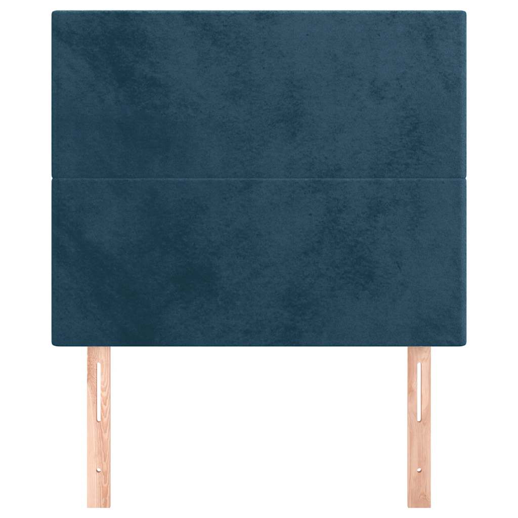 Testiera Blu Scuro 90x5x118/128 cm Velluto