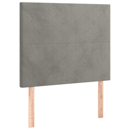 Testiera Grigio Chiaro 100x5x118/128 cm Velluto