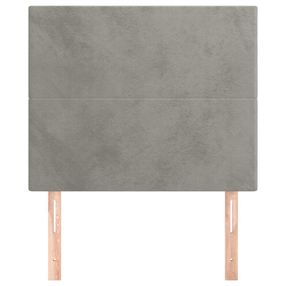 Testiera Grigio Chiaro 100x5x118/128 cm Velluto