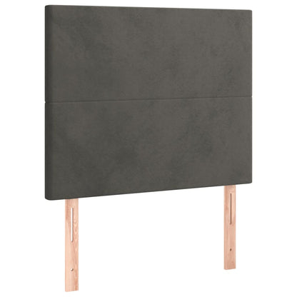 Testiera Grigio Scuro 100x5x118/128 cm Velluto