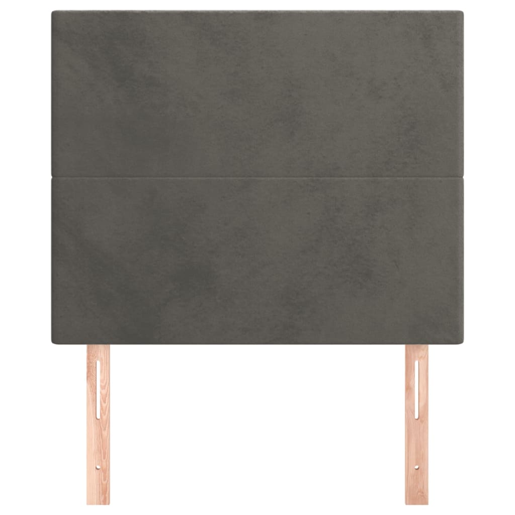 Testiera Grigio Scuro 100x5x118/128 cm Velluto