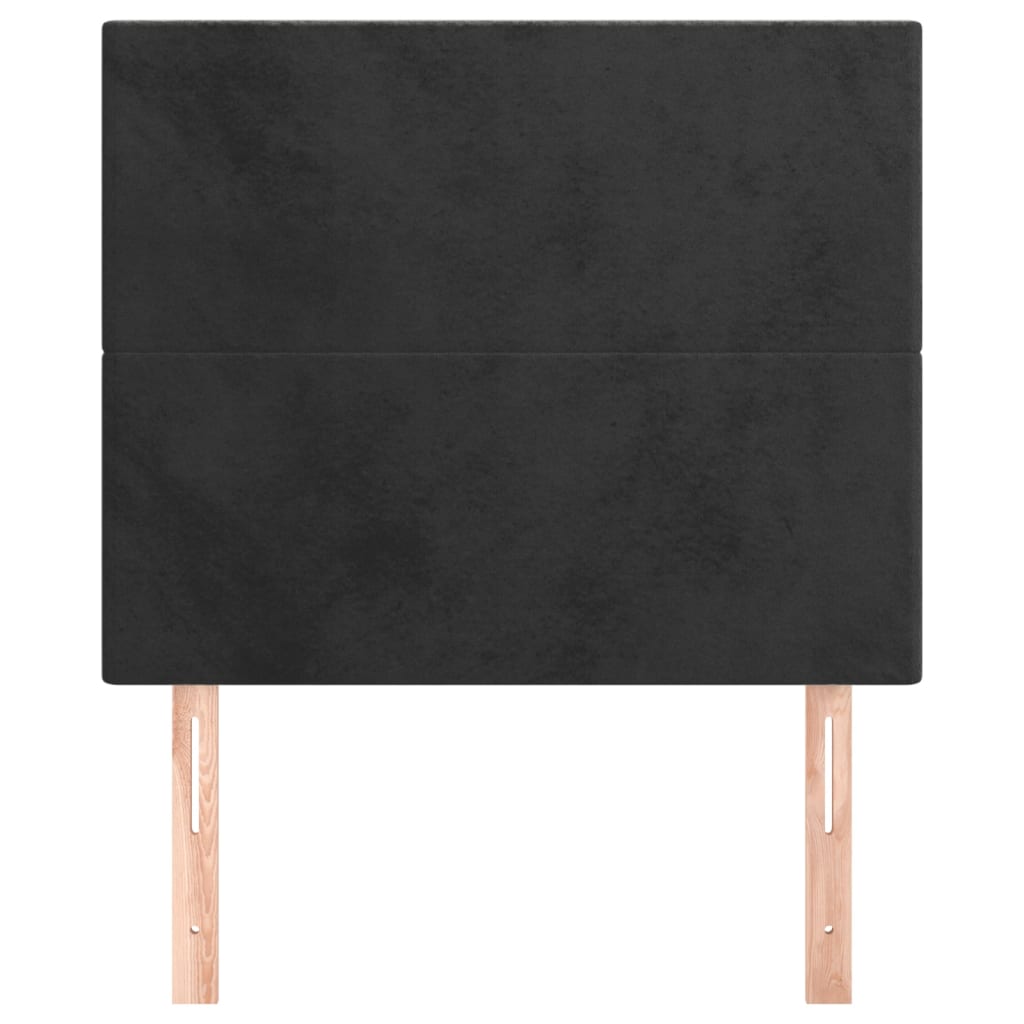 Testiera Nera 100x5x118/128 cm Velluto