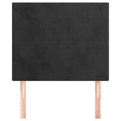 Testiera Nera 100x5x118/128 cm Velluto